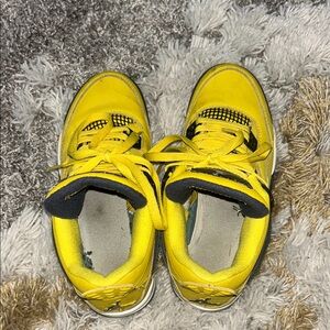 Jordan Yellow and Black Women's Sneakers